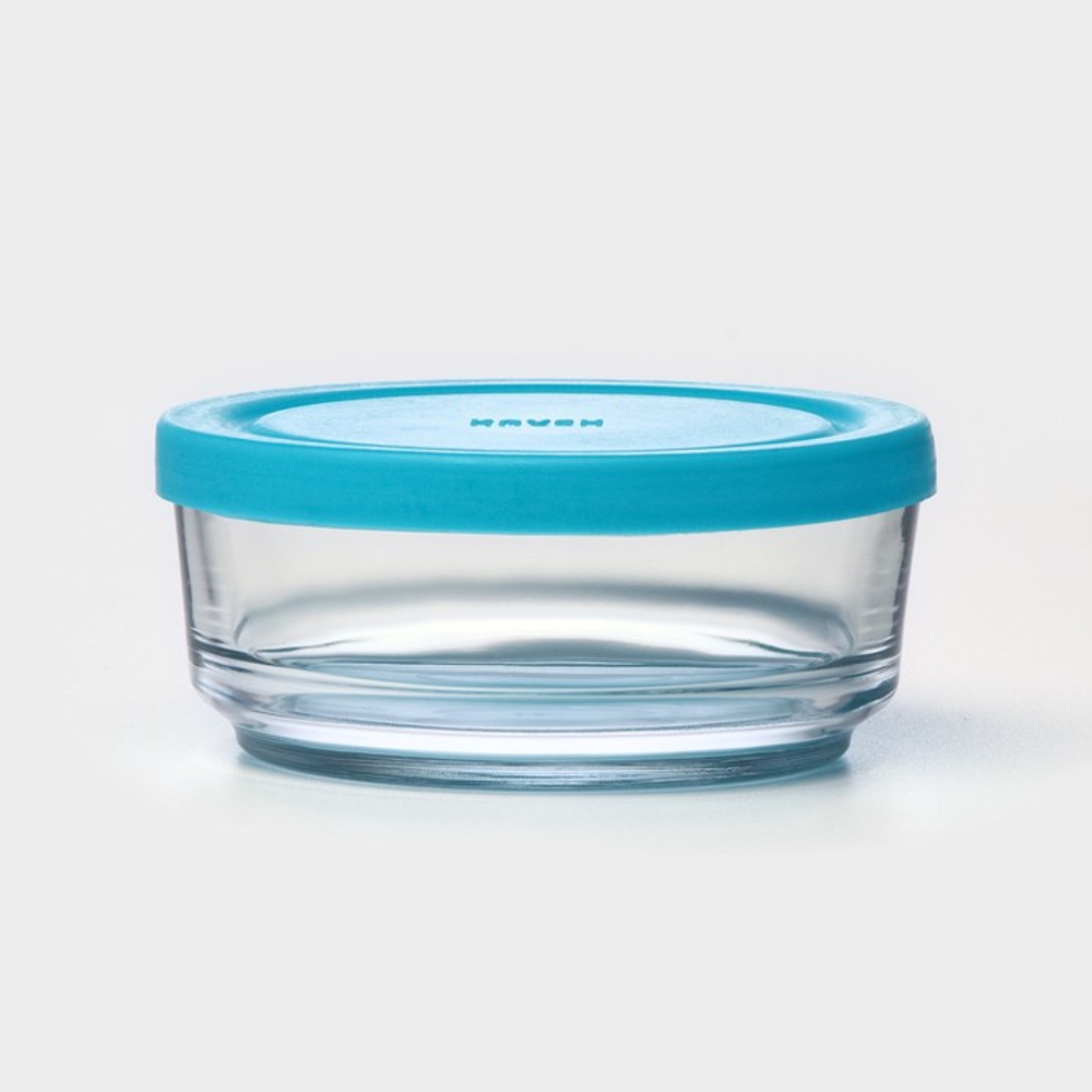 Контейнер для хранения продуктов ABAN min, 210 мл, стекло, голубой