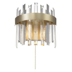 Citilux Лаура CL301422 Бра хрустальное с выключателем Шампань