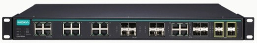 Коммутатор управляемый MOXA ICS-G7828A-8GSFP-4XG-HV-HV-T