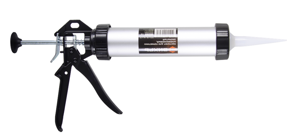 Пистолет для герметика алюминиевый закрытый Вихрь