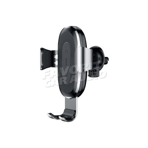 Держатель Baseus WXYL-B09 металл воздуховод бесп. зарядка QI серебряный