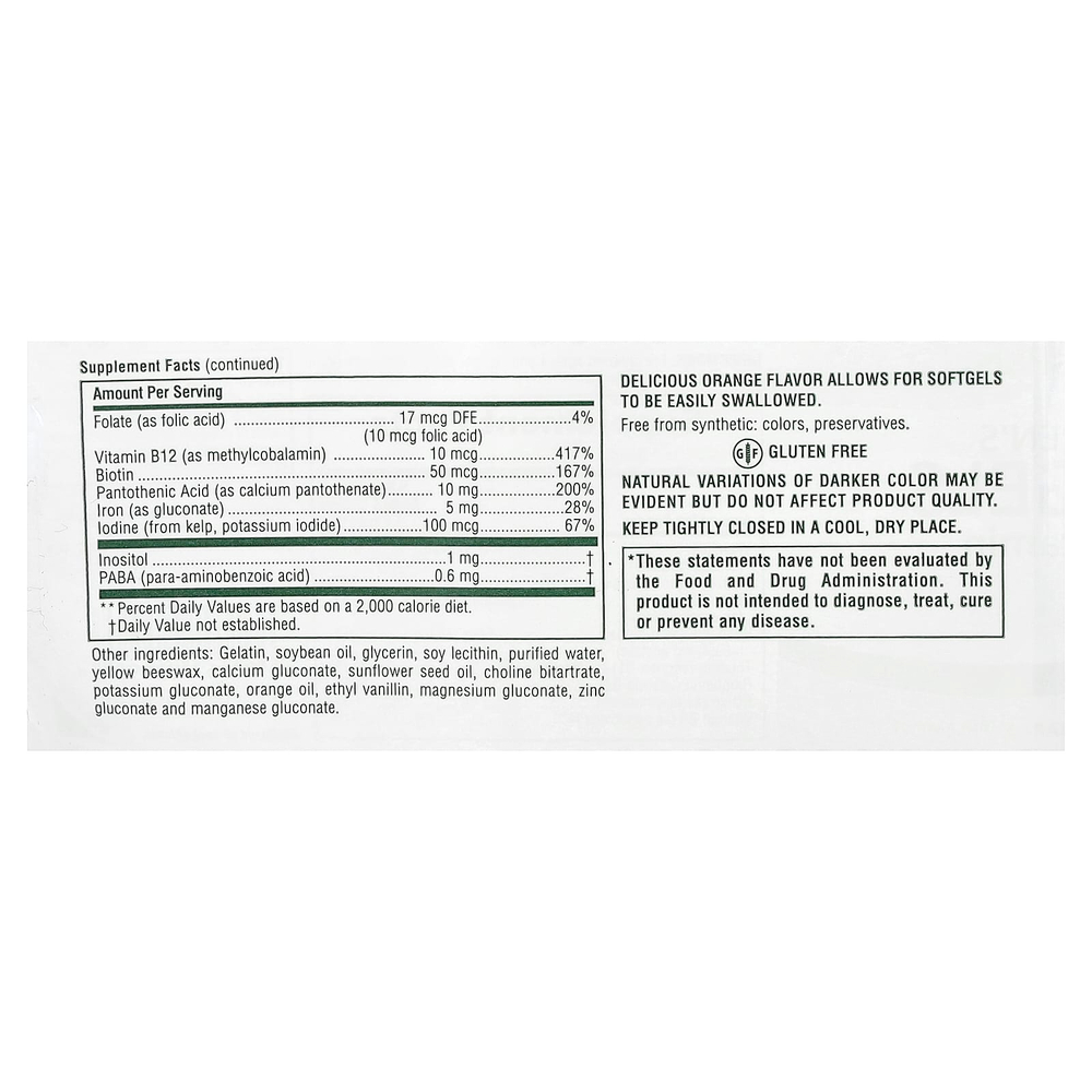 NaturesPlus, Vita-Gels®, мультивитамины для детей, апельсин, 90 капсул