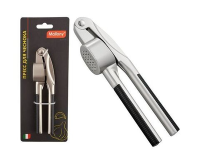 Пресс для чеснока Eletto сплав цинка никелированный ABS пластик ручка Mallony