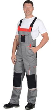 Полукомбинезон "Сириус-Стан" (серый/черный/красный)