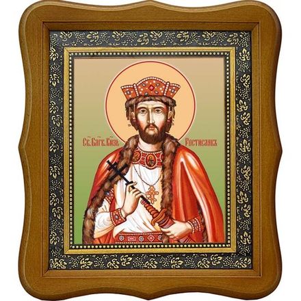 Ростислав Великоморавский Равноапостольный. Икона на холсте.