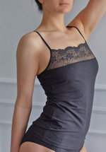 Маечка на тонких бретельках Esencial (Размер: XL) (Цвет: черный)