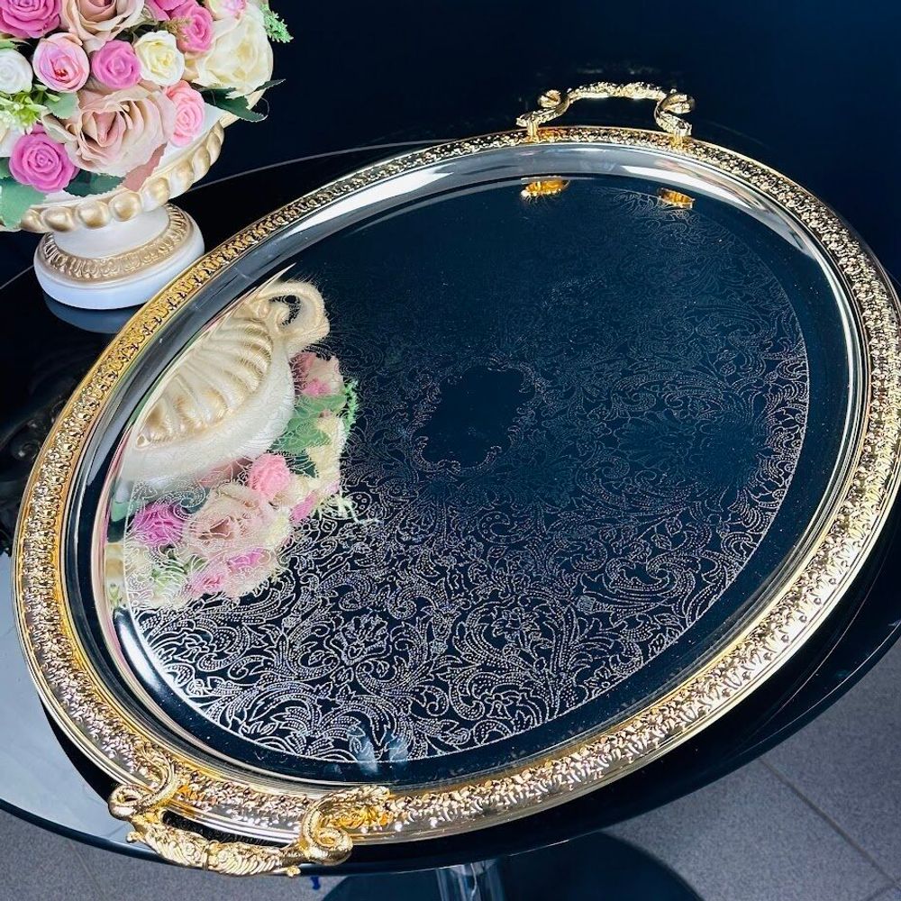 Lenardi 151-022 Овальный поднос 75см в под.уп.(х4)Нержавеющая сталь