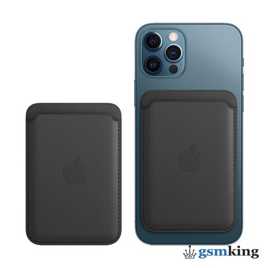 Leather Wallet MagSafe for iPhone Black (Чёрный)