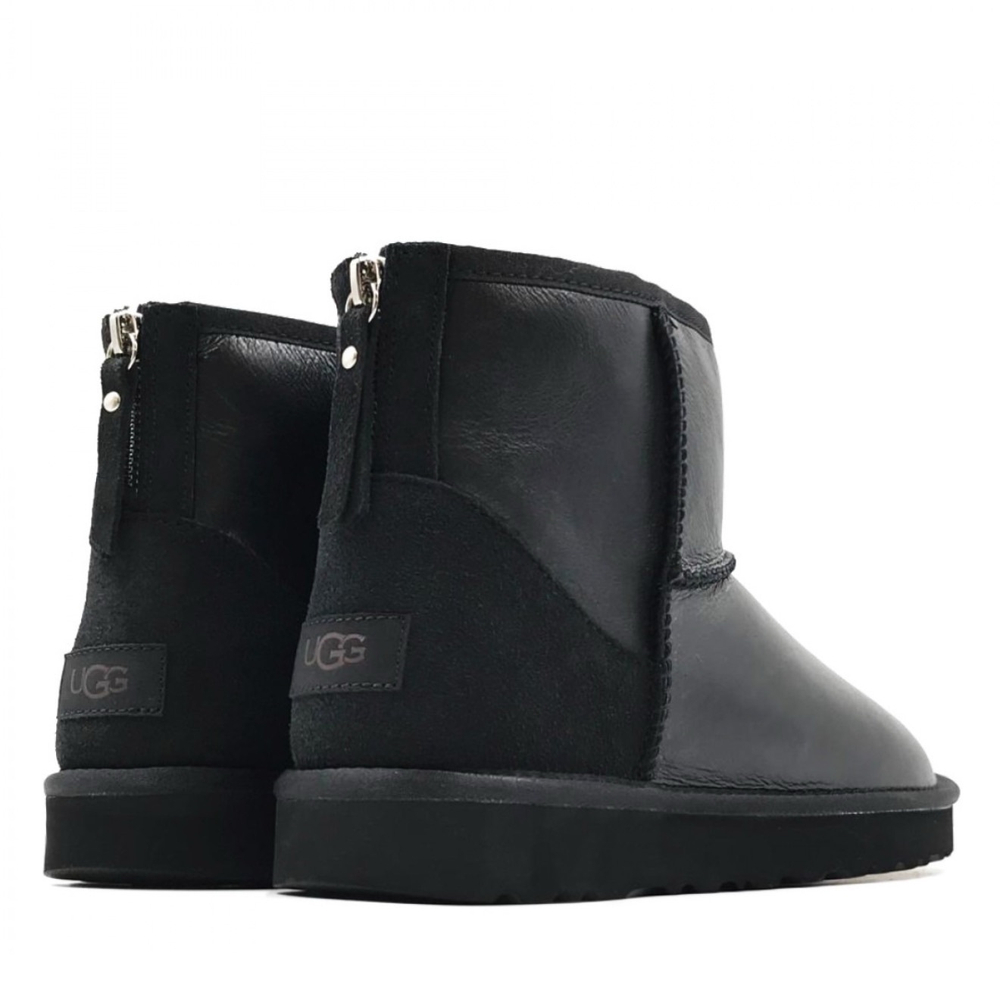 UGG Mens Classic Mini Zip Metallic Black