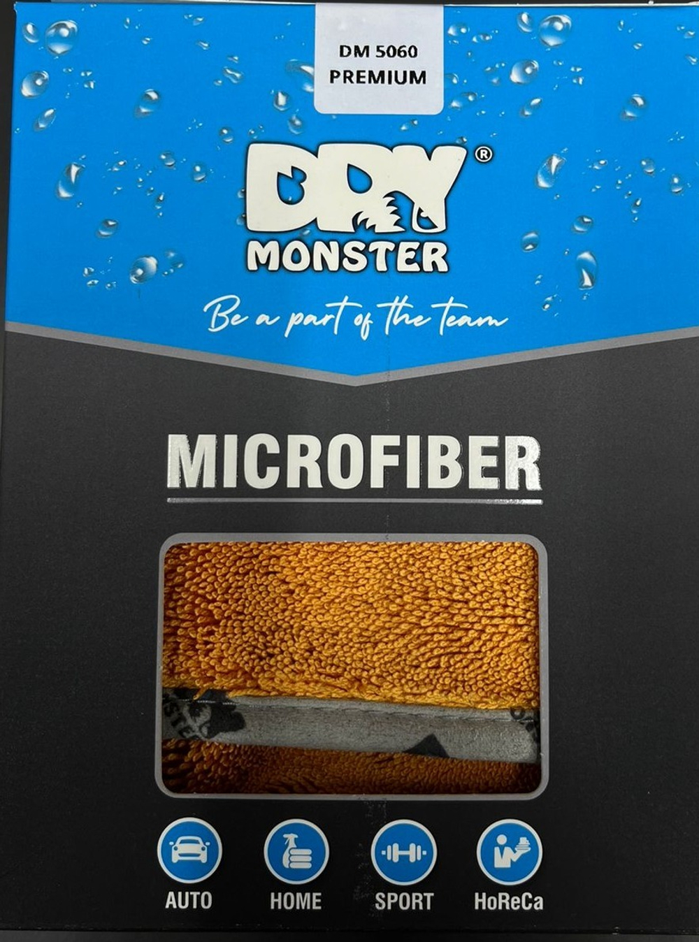 DM5060 PREMIUM MONSTER (Orange) Полотенце для сушки DRY MONSTER Размер 50х60 см (Premium) оранжевый