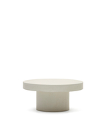 Aiguablava Круглый журнальный столик из белого цемента Ø 90 см