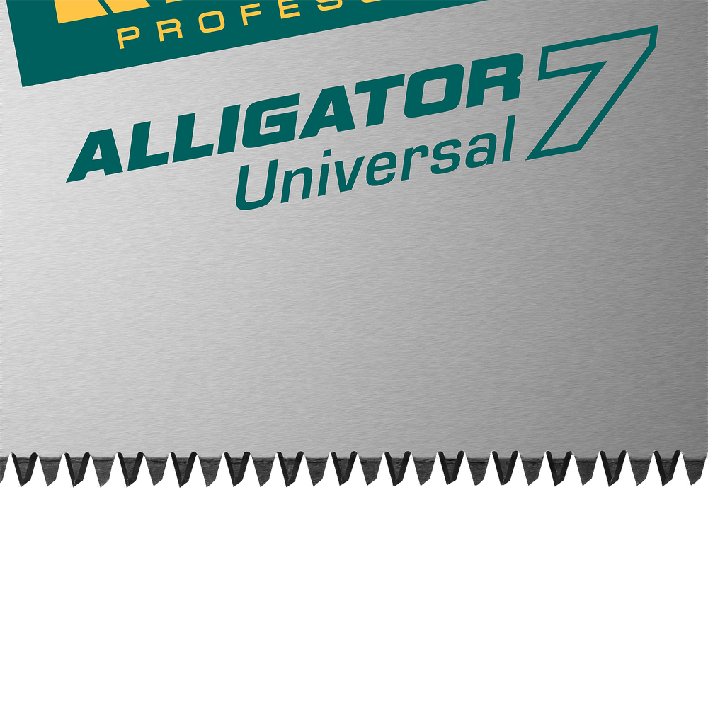 Ножовка универсальная ″Alligator Universal 7″, 400 мм, 7 TPI 3D зуб, KRAFTOOL