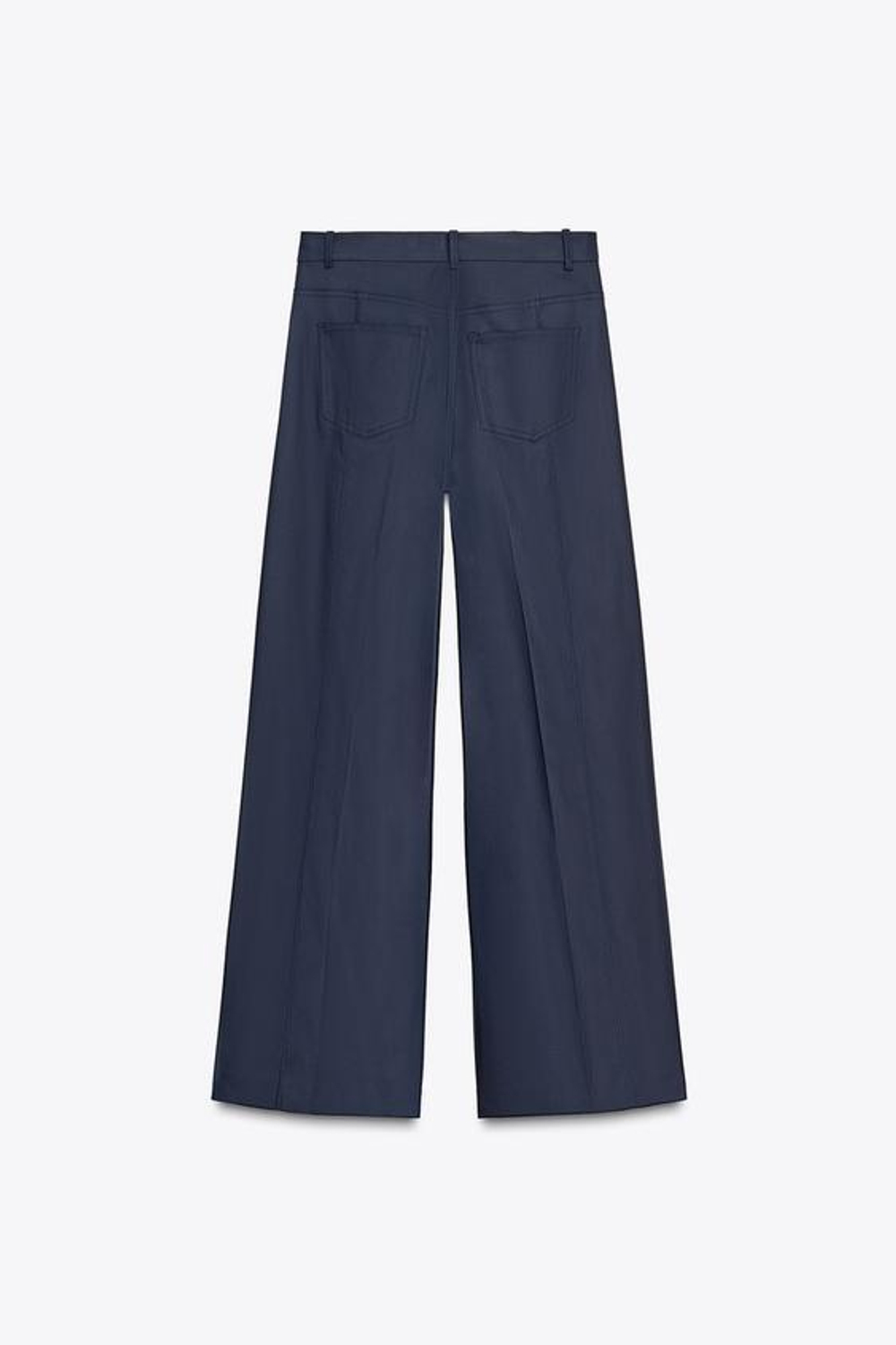 ZARA ШИРОКИЕ БРЮКИ ZW COLLECTION, ЧЕРНИЛЬНО-СИНИЙ