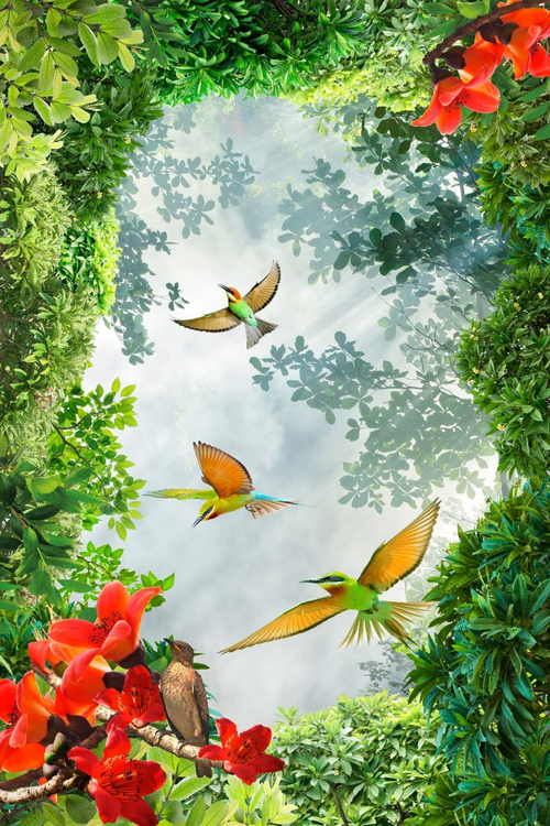 Потолки №27 Фотообои и Фрески ручной работы