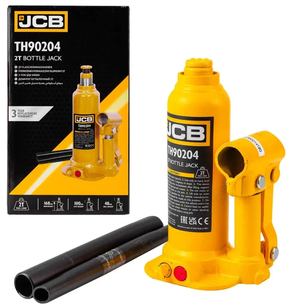 Домкрат бутылочный 2т с клапаном JCB JCB-TH90204