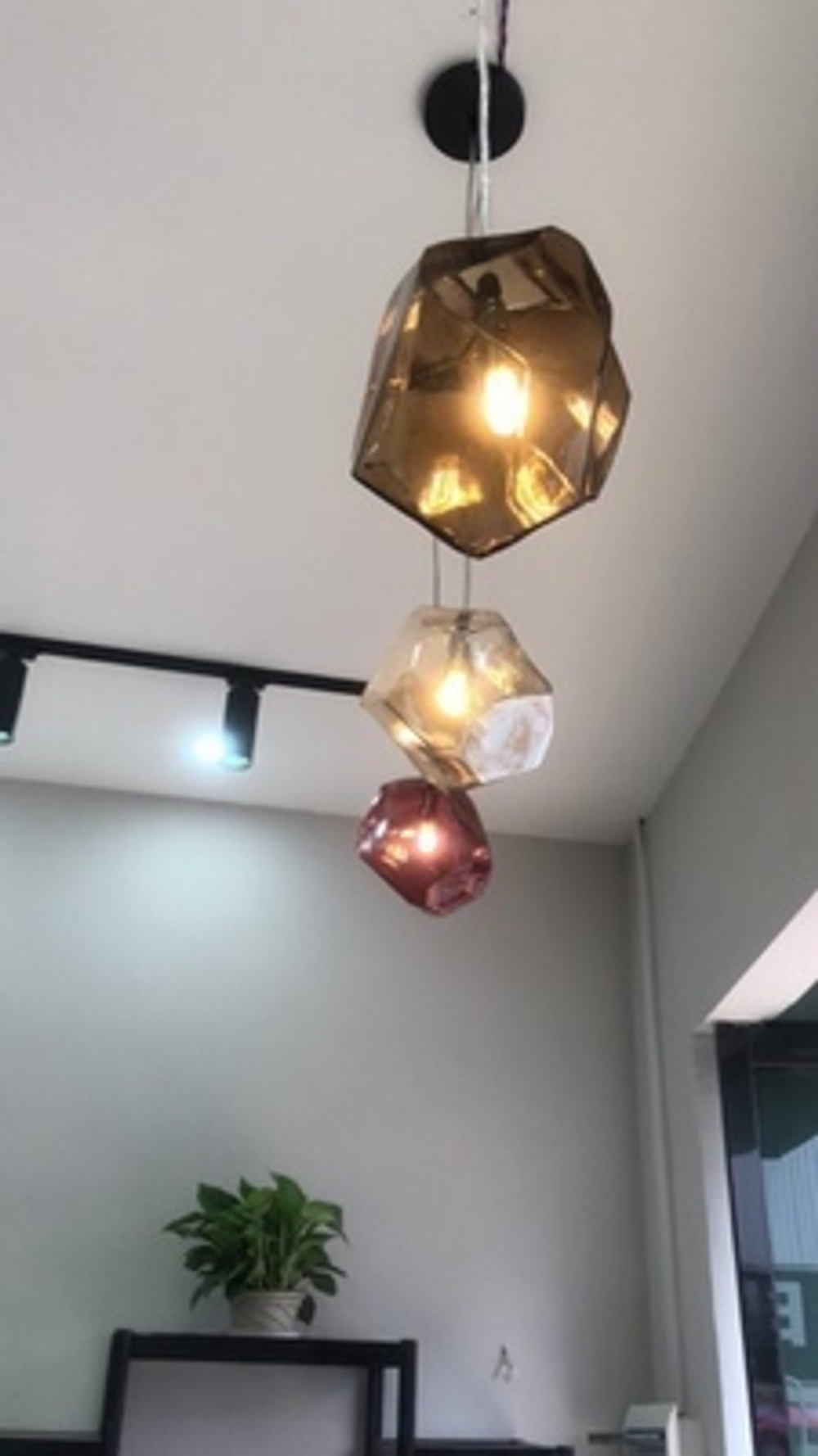 Pendant design lamp Ice Cube by Lasvit (Yellow)