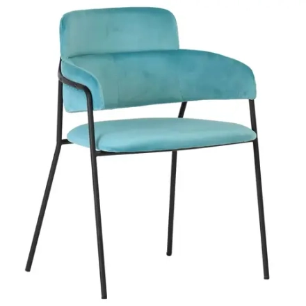 Стул Bradex Home Napoli светло-бирюзовый с чёрными ножками