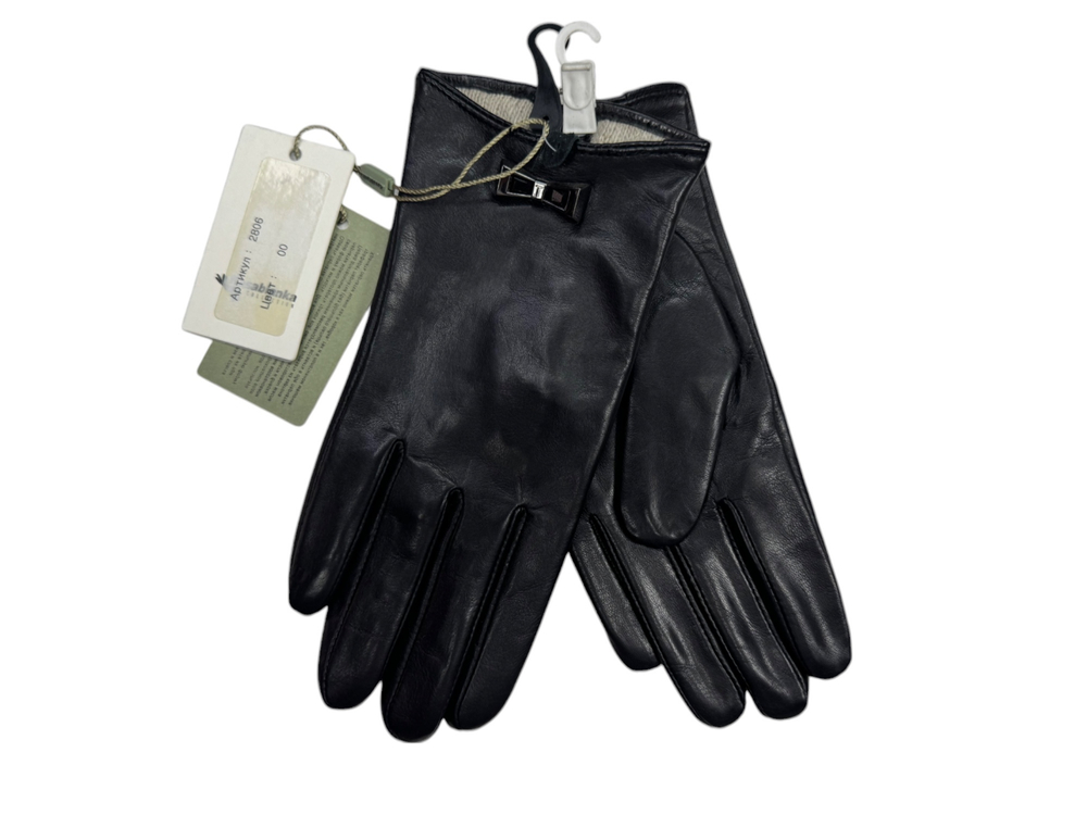 Kasablanka.Перчатки.Женские.Кожаные.Люкс качества.Трикотаж-шерсть.В упаковке 5 шт.