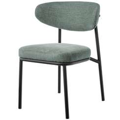 Стул Arvo серо-зеленый шенилл с черными ножками