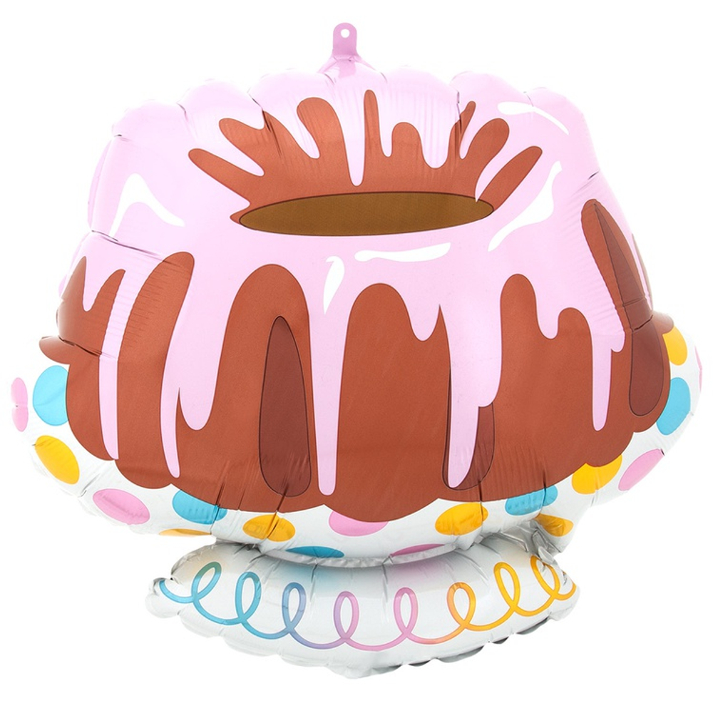 Шар Фольгированный Торт Бандт (Коричневый)