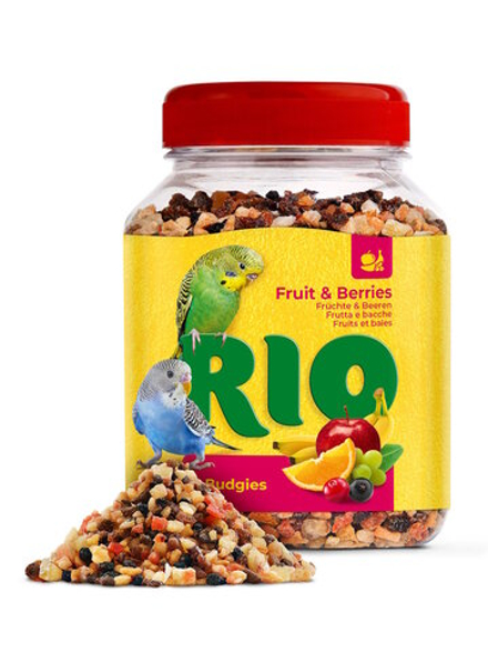 RIO лакомство для волнистых попугаев Фруктово-ягодная смесь - 180 гр