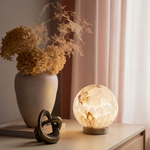 Настольная лампа со стеклянным плафоном ручной работы 1_102