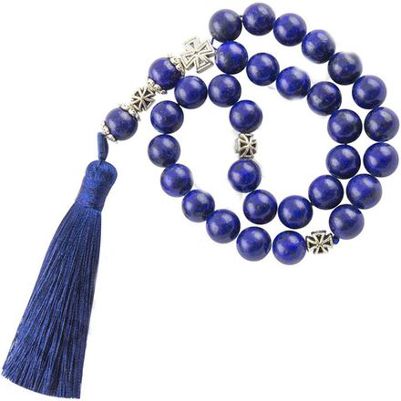 Четки каменные из лазурита (30 бусин).