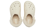 Crocs Card Crocs Baya Lined Fuzz Strap Clogs comfortable daily hole shoes for men and women the same style white