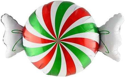 Шар (28''/71 см) Фигура, Конфета, Красный/Зеленый, 1 шт. Б90