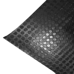 Резиновая рулонная дорожка Rubber Matting 1,2x4 м h3 мм "Круг" ("Монетка") (черная)
