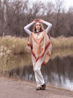 Пончо женское шерстяное с орнаментом