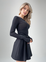 Юбка Yu Ze Fashion 2019322 однотонная короткая плиссированная