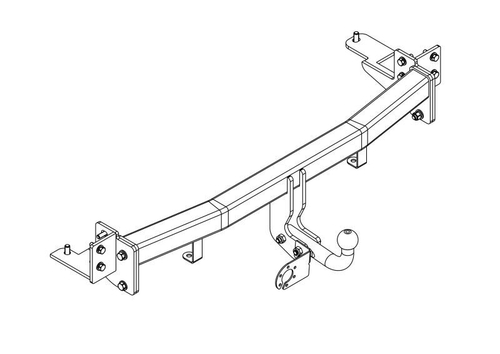 Фаркоп AvtoS для KIA MOHAVE (2017) с универсальной электрикой Smart(блок) и сертификатом в комплекте, арт.(KI 41+smart)