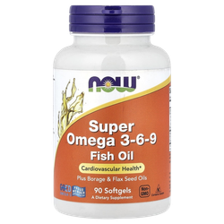 Now Foods Omega 3-6-9 Fish Oil 90 Softgels , Супер Омега 3-6-9
