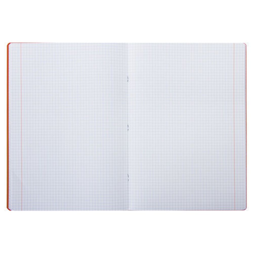 Тетрадь А4, 40 листов, BRAUBERG "Metropolis", скоба, клетка, обложка пластик, ОРАНЖЕВЫЙ, 403404