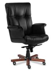Кресло для руководителя Paris Luxe A черная кожа