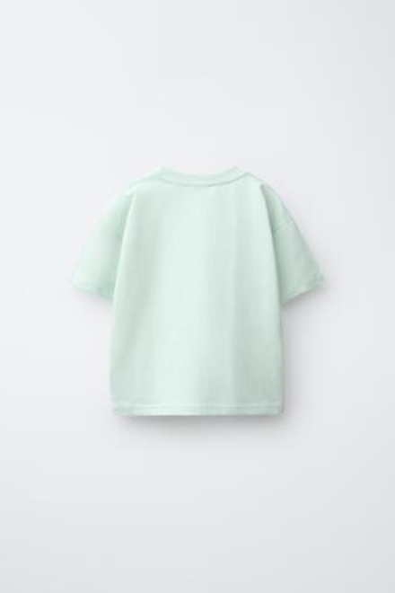 ZARA ФУТБОЛКА С НАДПИСЬЮ, НЕБЕСНО-ГОЛУБОЙ