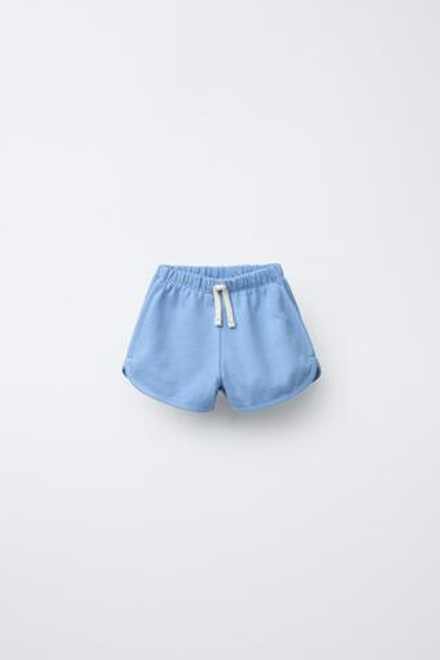 ZARA ОДНОТОННЫЕ ШОРТЫ, СИНИЙ