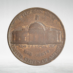 USA, 5 Cents, 1943 - Jefferson Wartime Nickel (First Portrait) (P), VG