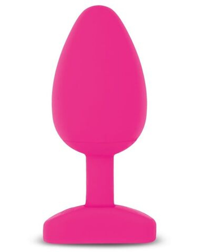 Ярко-розовая анальная пробка Gplug Bioskin - 10,5 см. (Цвет: ярко-розовый)