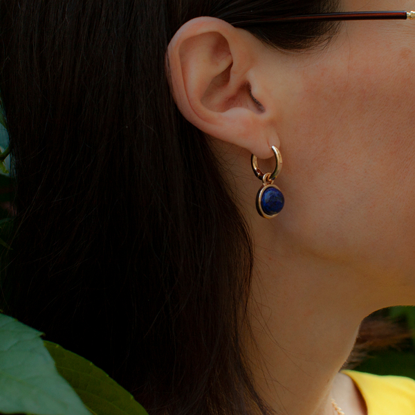 Серьги Fiore Luna NATURAL LAPIS LE1111 BL/G