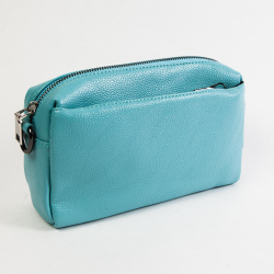 Маленький стильный женский повседневный клатч сумочка голубого цвета из экокожи Dublecity DC808-7 Blue