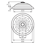 Cветильник с датчиком KANLUX FOGLER DL 2x40W E27