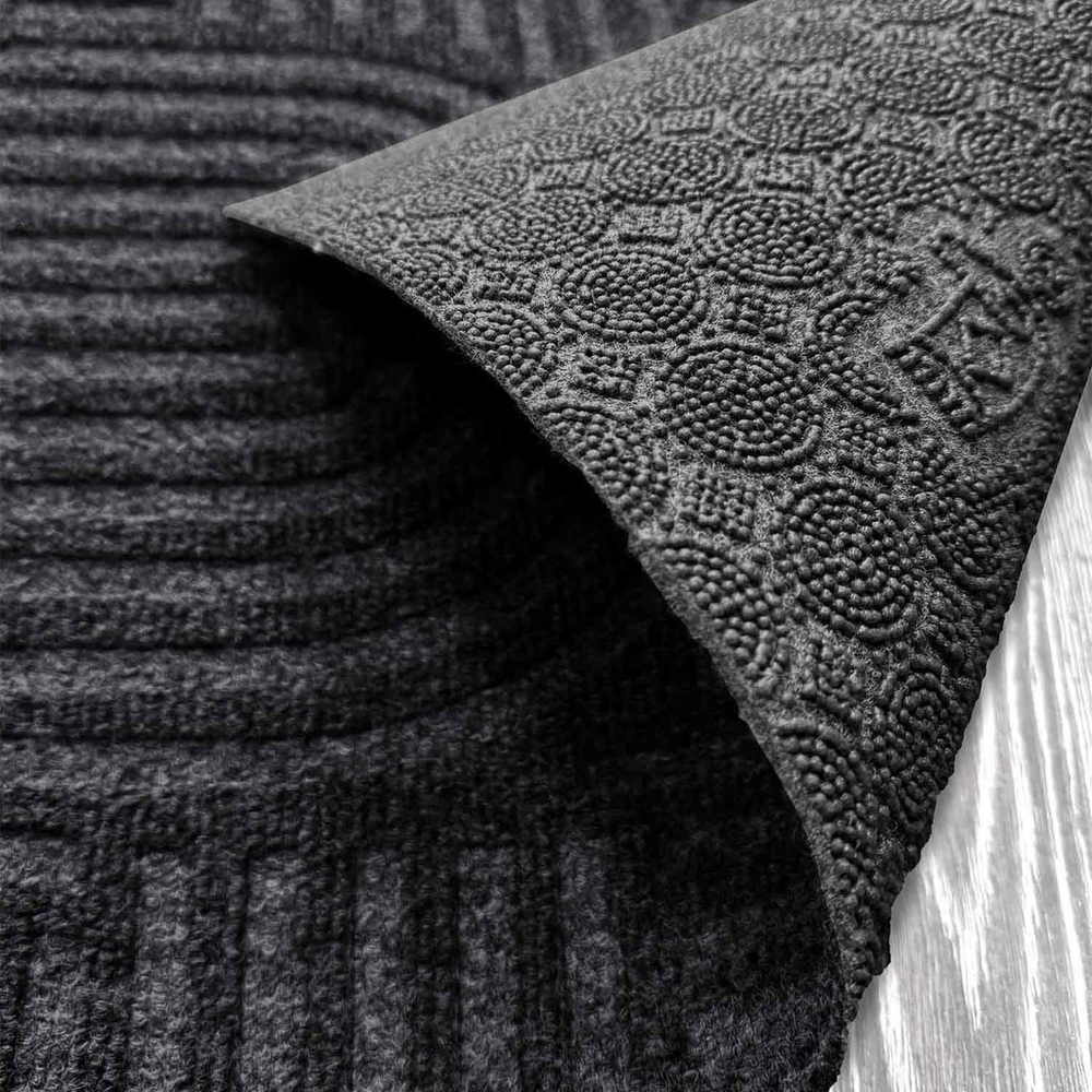 Коврик влаговпитывающий "Лабиринт" 50*100 см черный гранит, ворс 5мм