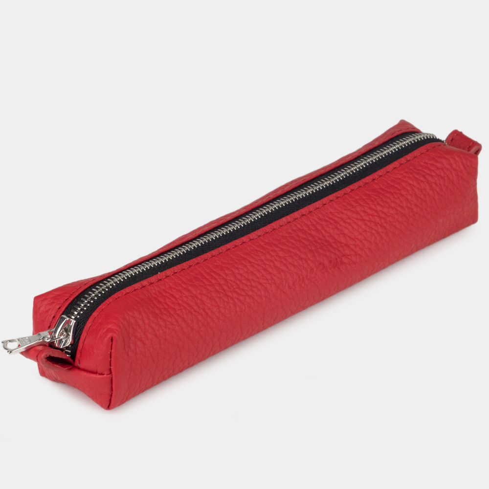 Пенал Cartouche из кожи теленка красного цвета