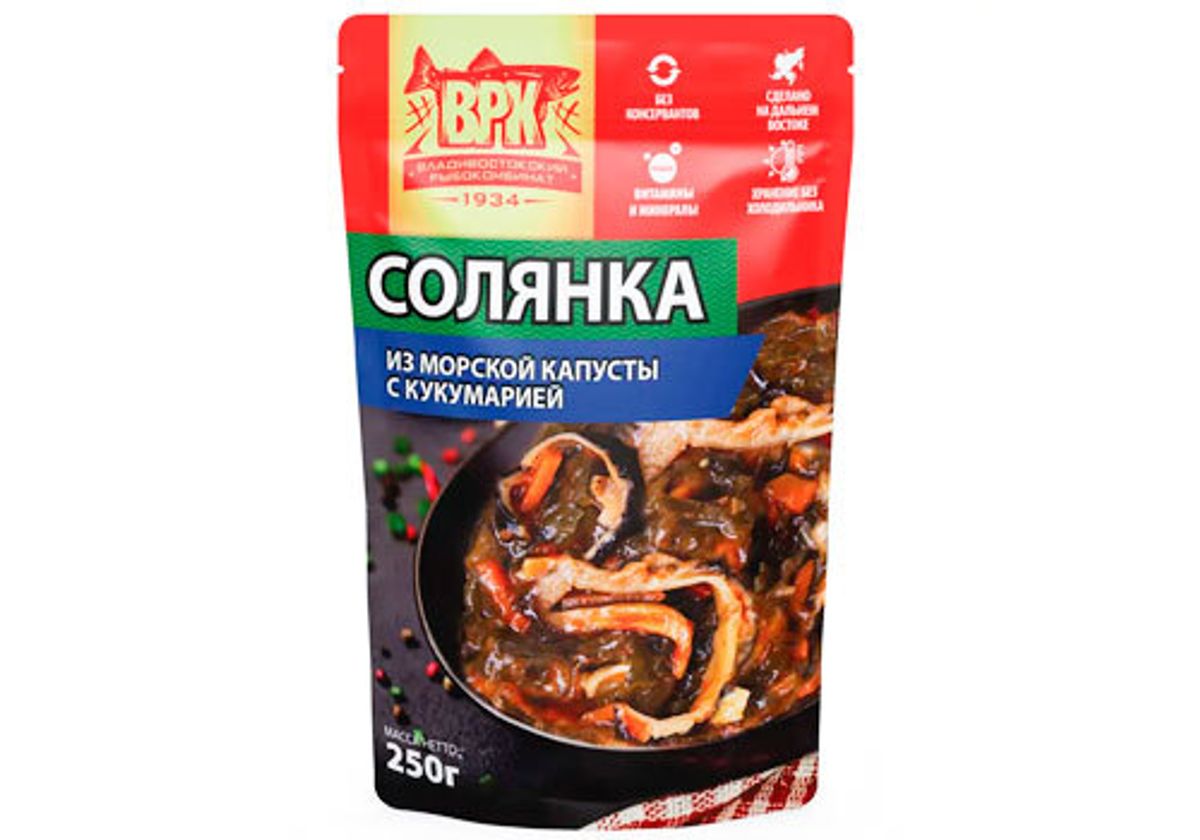 Солянка из морской капусты с кукумарией ВРК, 250г