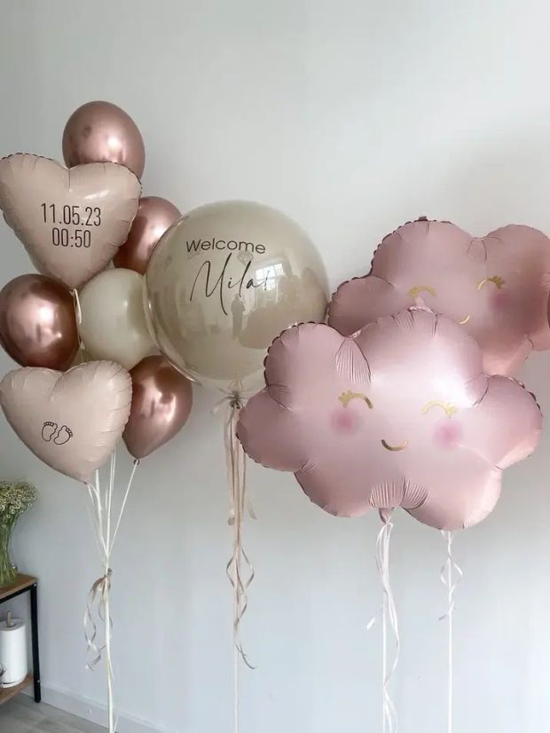 Шары на выписку для девочки №8015