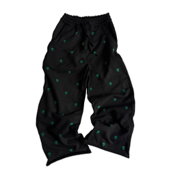 Оверсайз брюки "こんにちは" green