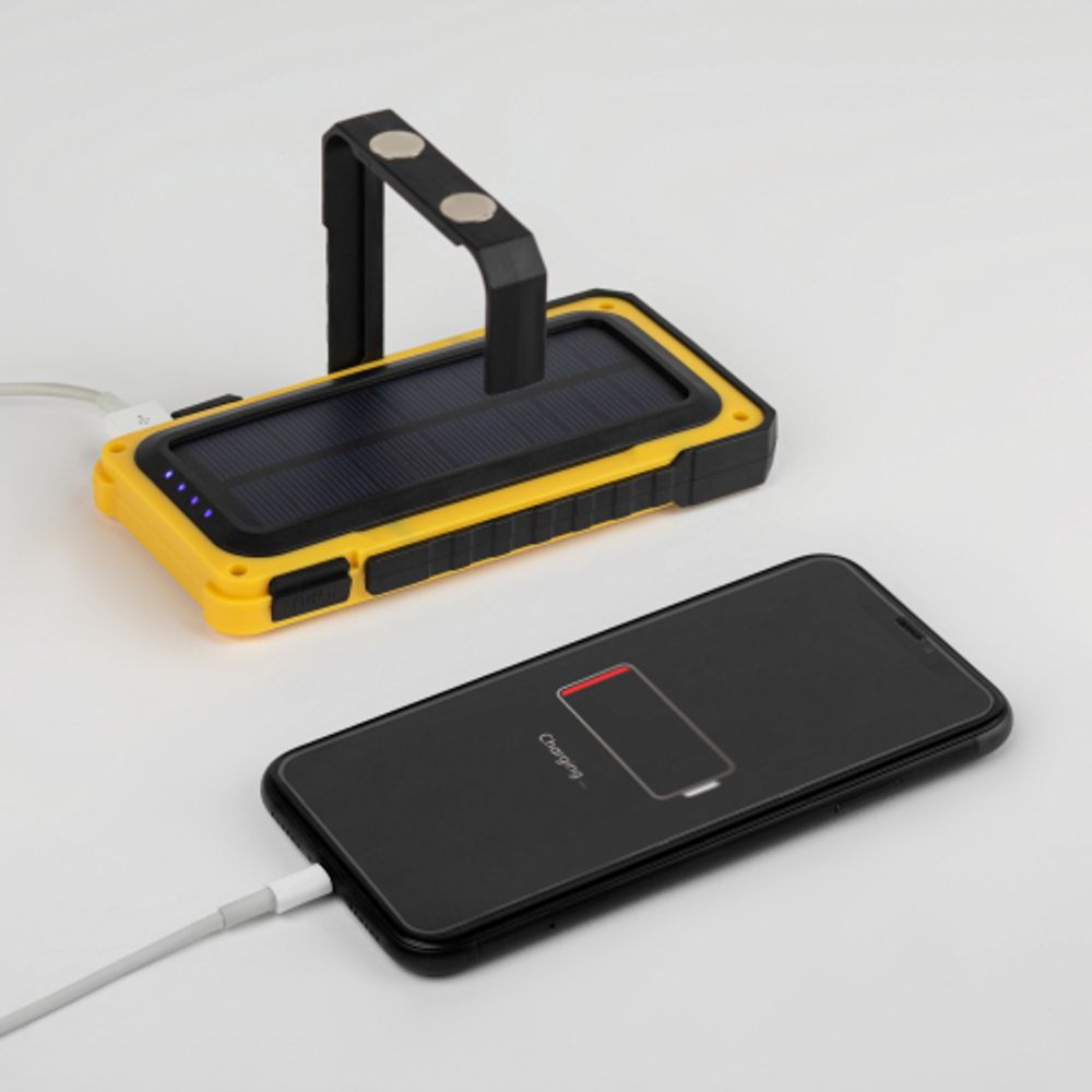 Светодиодный фонарь ЭРА Рабочие Практик RA-811 ручной, аккумуляторный, 15 Вт COB, powerbank, солнечная батарея, магнит | Рабочие  фонари