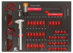 Набор бит, ключей Torx/6-гранных Г-образных и ударного инструмента 75пр(Н4-Н12, Т20-Т55, М5-М12),в ложементе EVERFORCE EF-21042